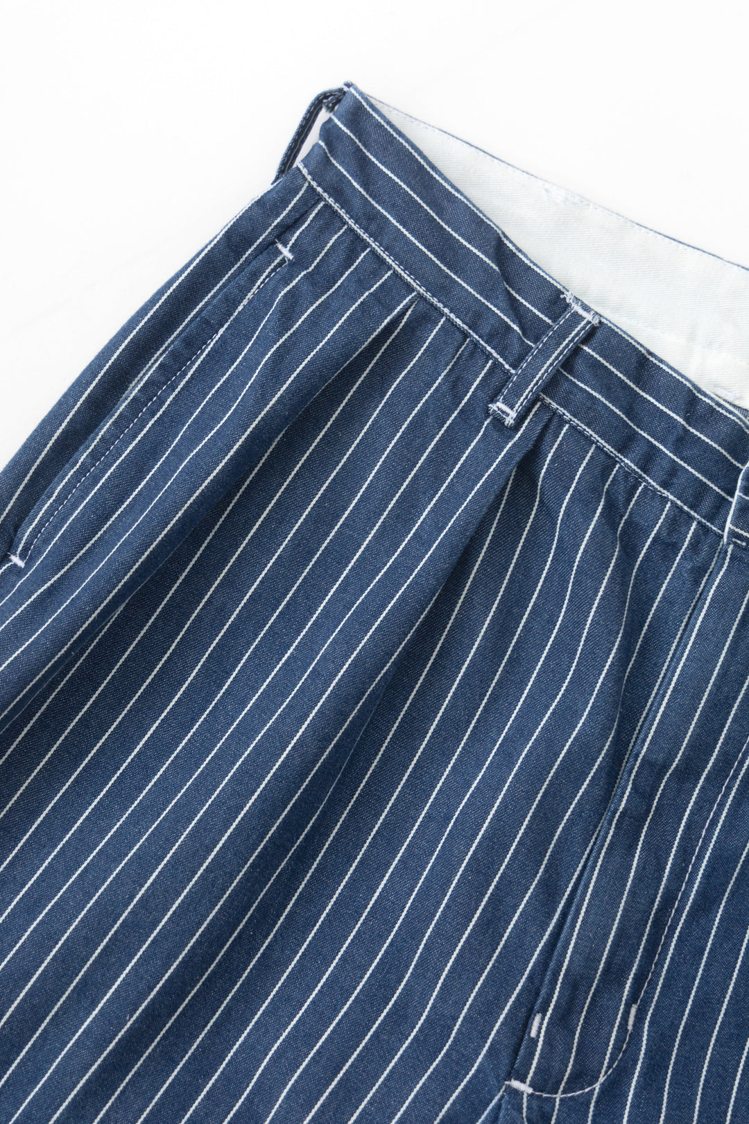Service Works - Pinstripe Denim Part Timer Shorts - Indigo