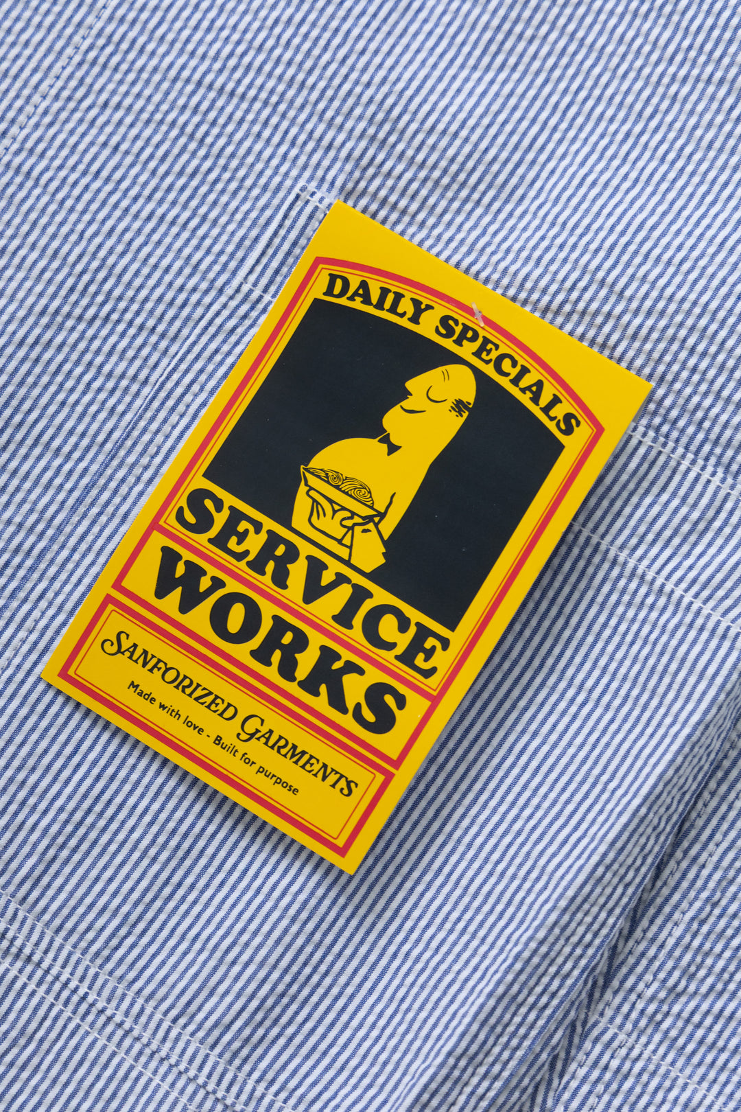 Service Works - Seersucker Server Suit Jacket - Navy Stripe