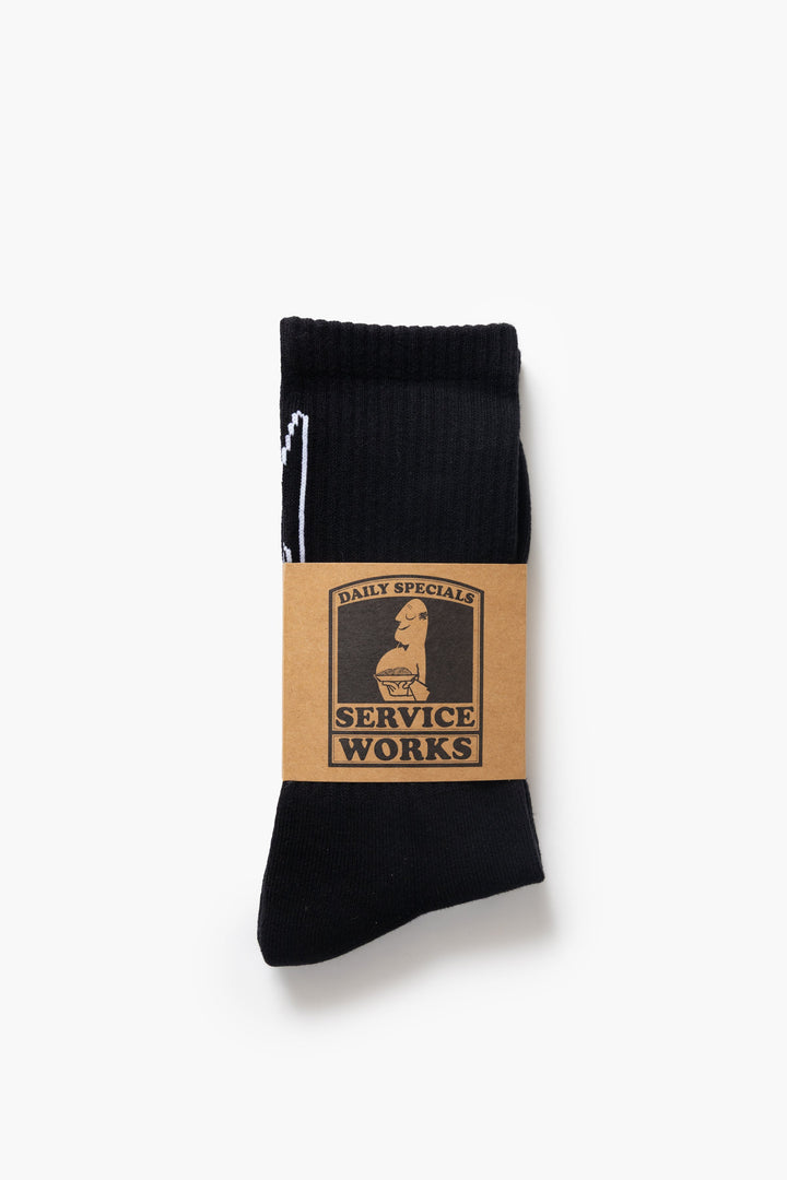 Service Works - Knife & Fork Socks - Black
