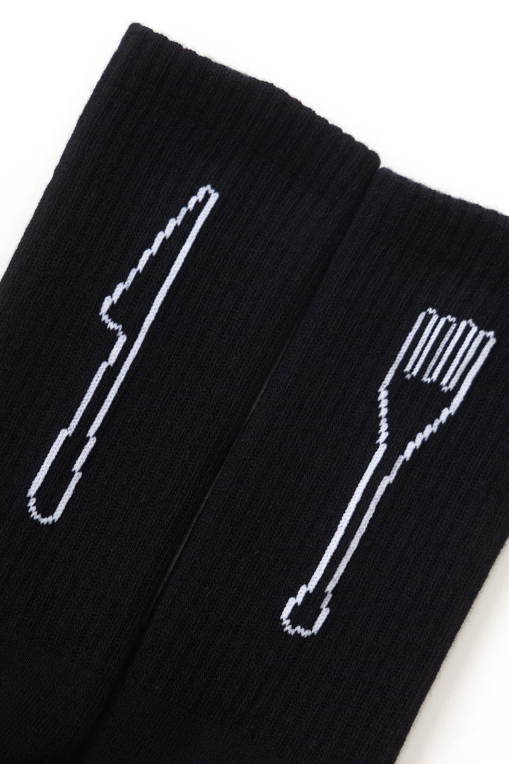 Service Works - Knife & Fork Socks - Black