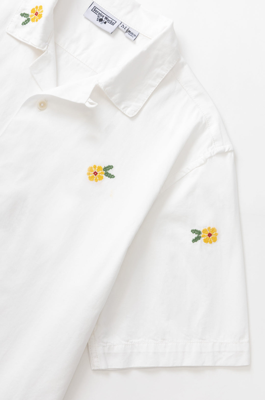 Service Works - Cross Stitch Shirt - White