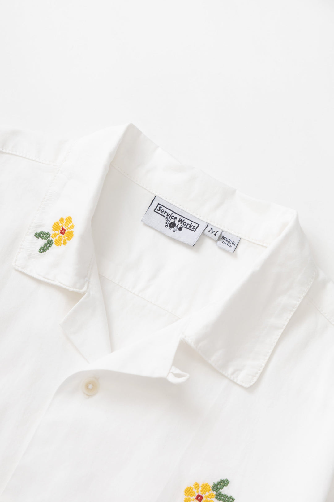 Service Works - Cross Stitch Shirt - White