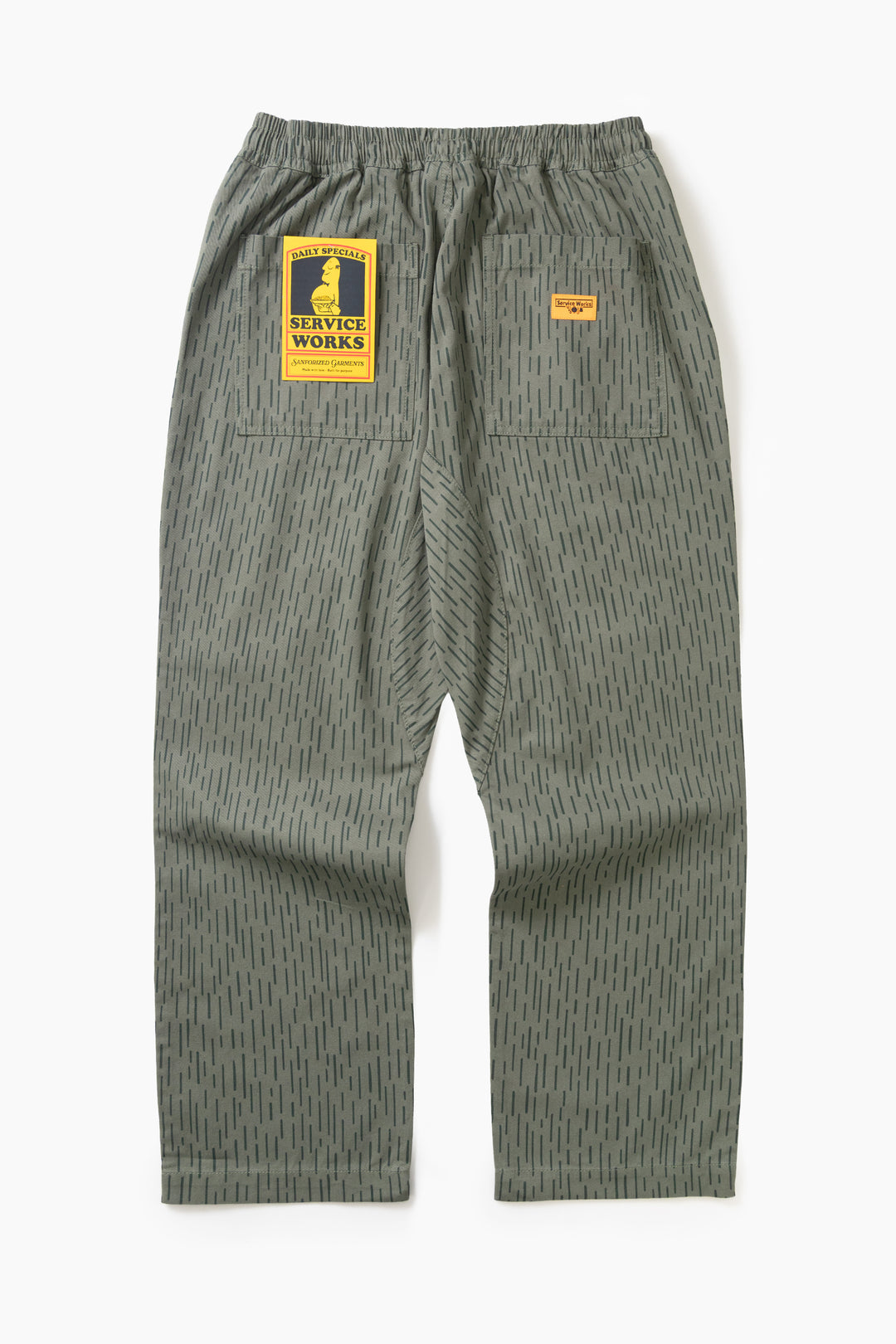 Service Works - Patterned Chef Pants - Raindrop Green