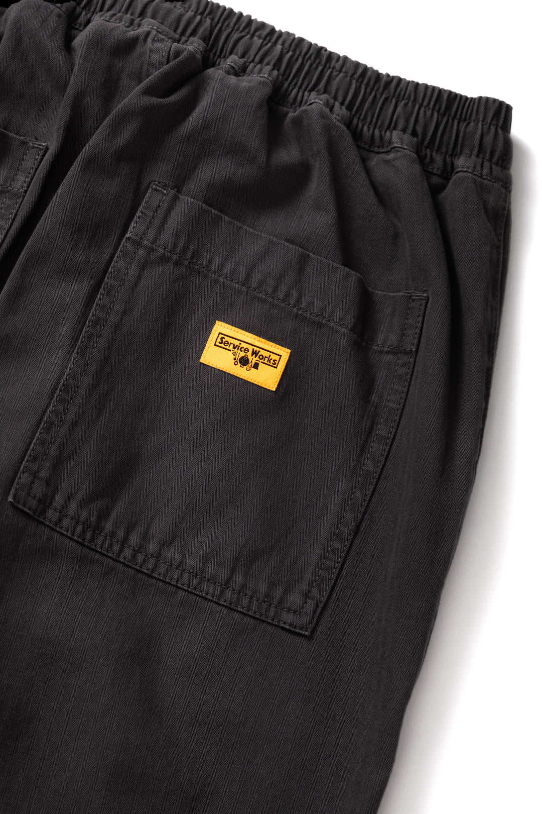 Service Works -  Pigment Herringbone Chef Pants - Black