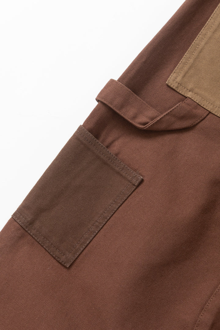 Service Works -  Patchwork Utility Chef Pants - Brown