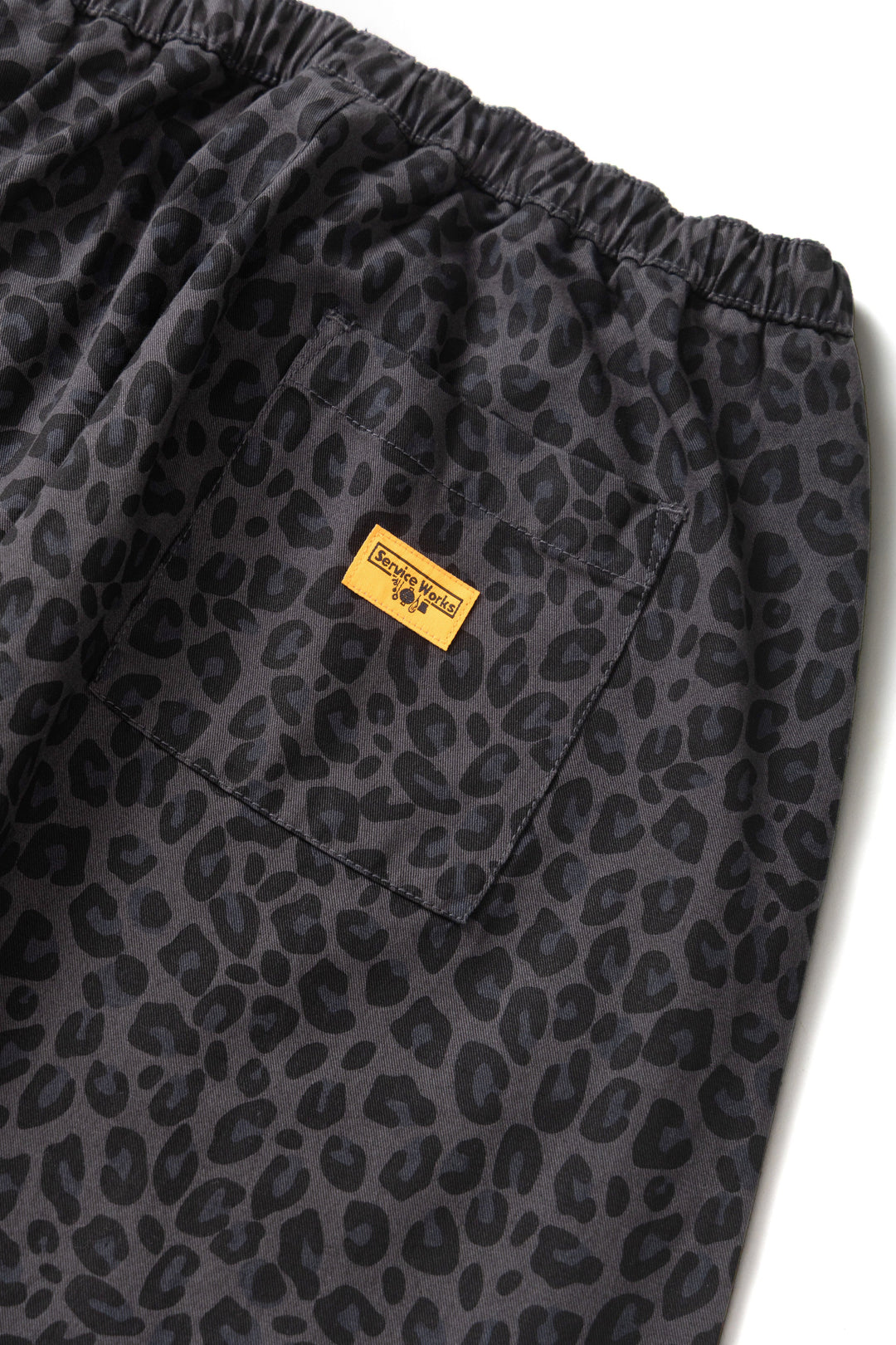 Service Works -  Patterned Easy Chef Pants - Black Leopard