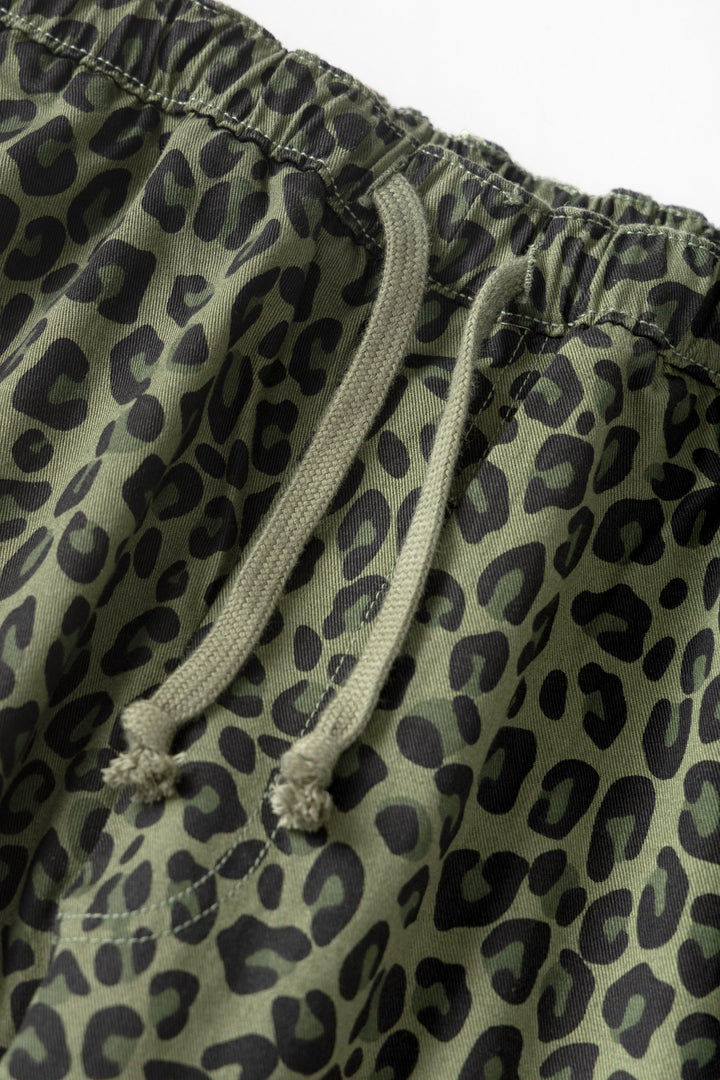 Service Works -  Patterned Easy Chef Pants - Green Leopard