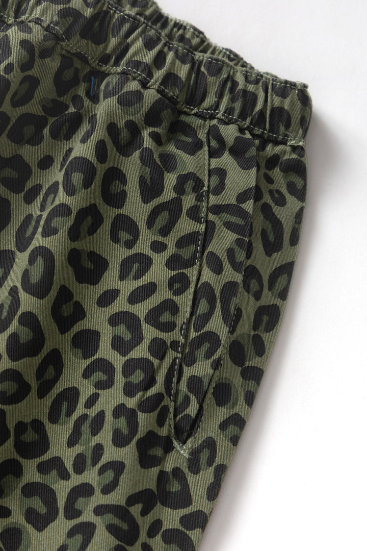 Service Works -  Patterned Easy Chef Pants - Green Leopard