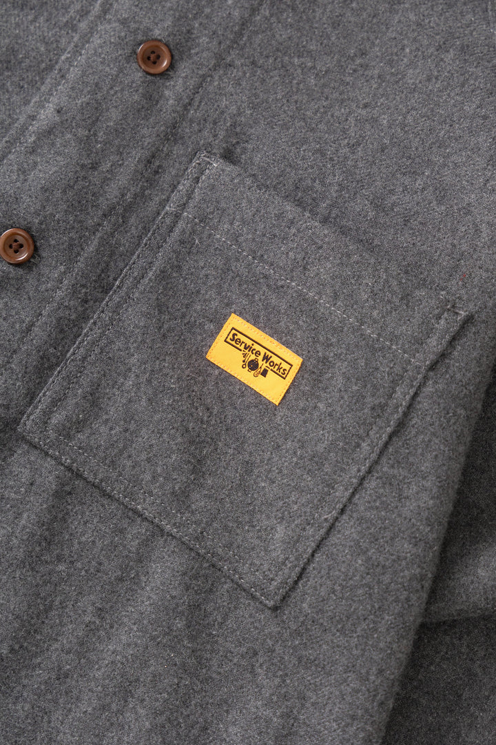 Service Works -  Flannel FOH Overshirt - Charcoal