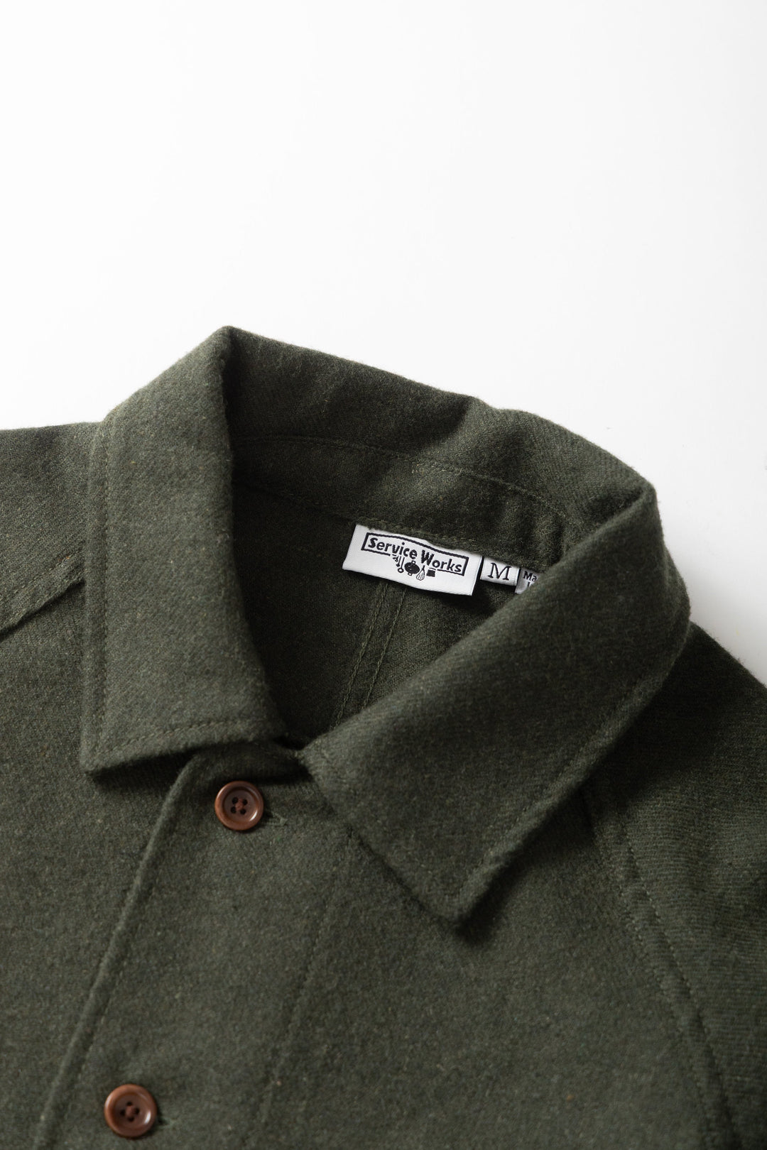 Service Works -  Flannel FOH Overshirt - Forest