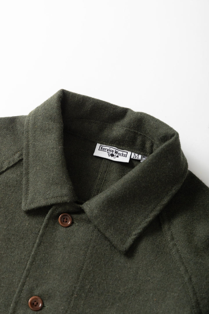 Service Works -  Flannel FOH Overshirt - Forest