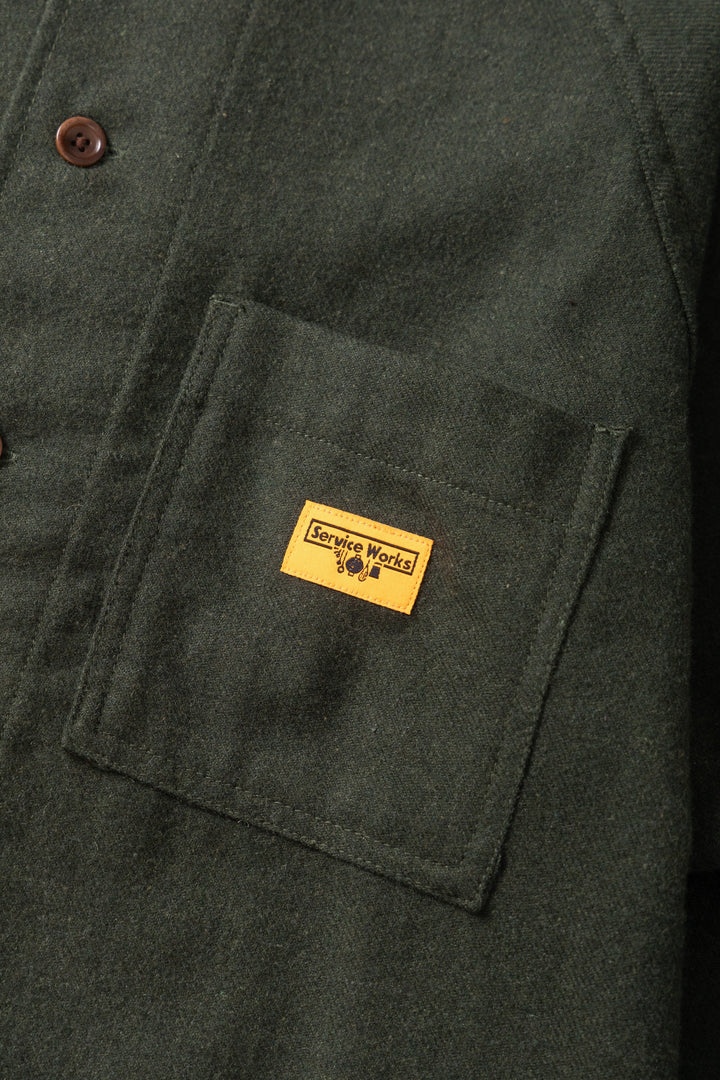 Service Works -  Flannel FOH Overshirt - Forest