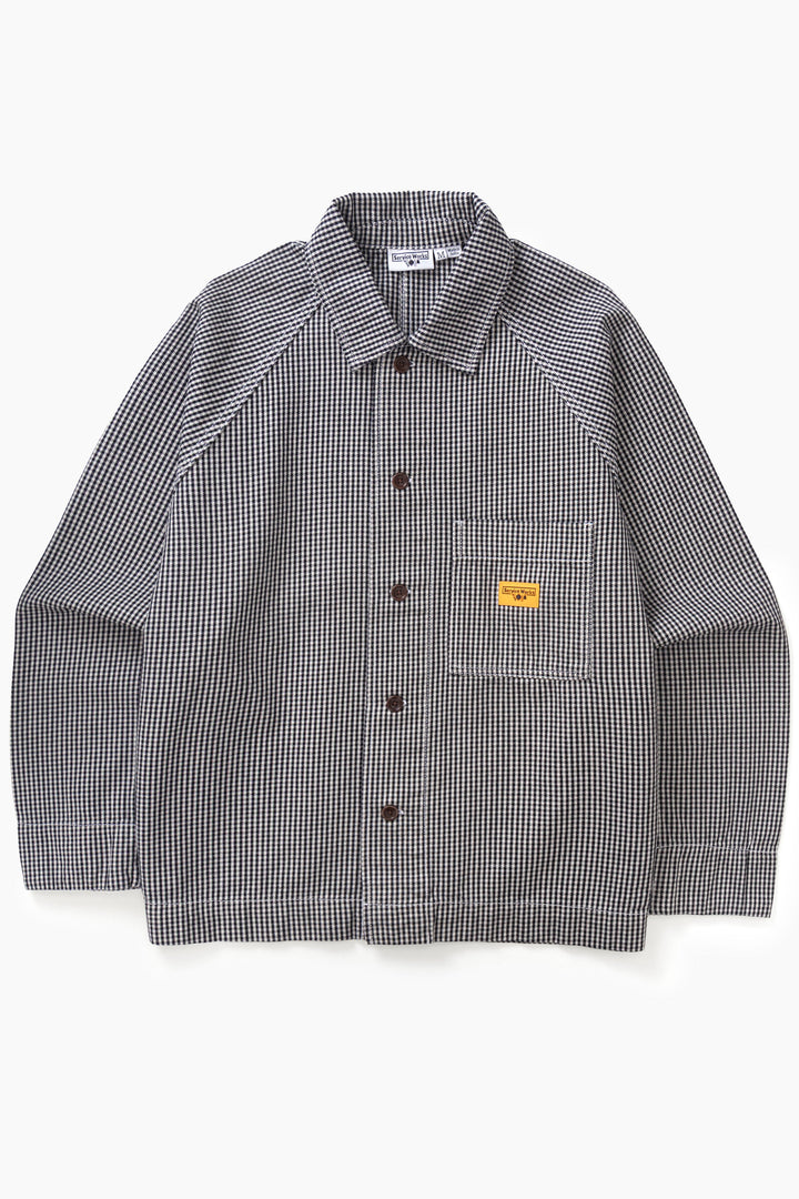 Service Works -  House Gingham FOH Overshirt - Black