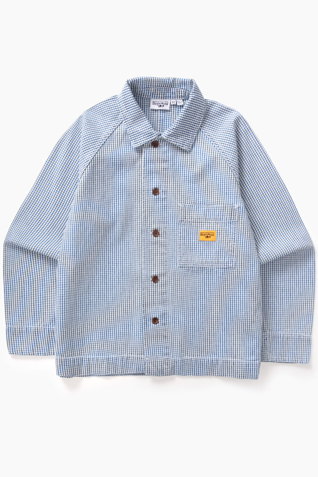 Service Works -  House Gingham FOH Overshirt - Blue