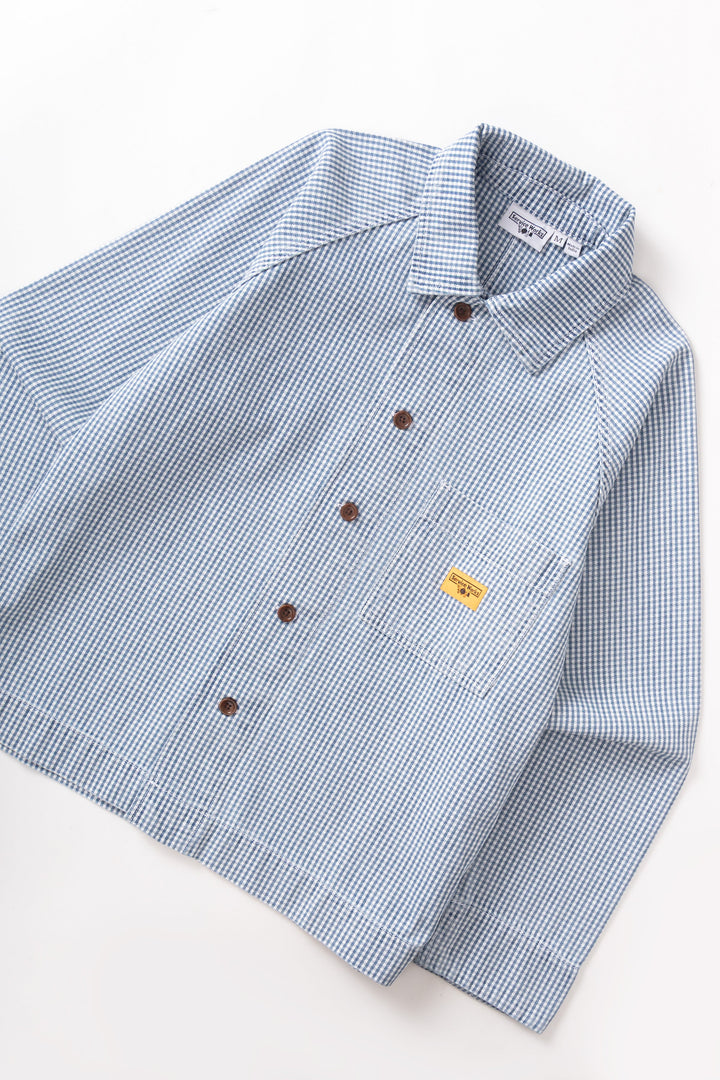 Service Works -  House Gingham FOH Overshirt - Blue