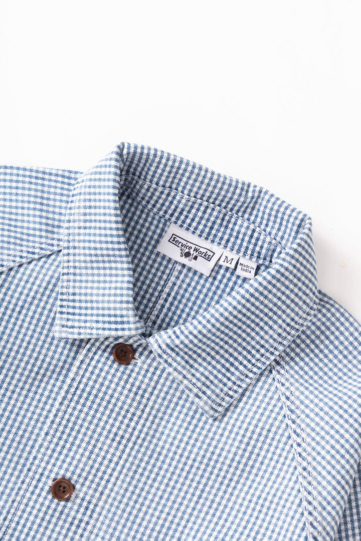 Service Works -  House Gingham FOH Overshirt - Blue