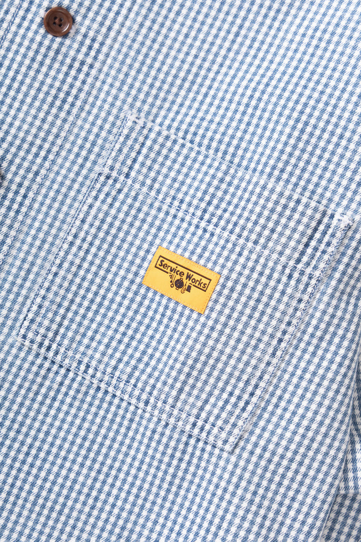 Service Works -  House Gingham FOH Overshirt - Blue