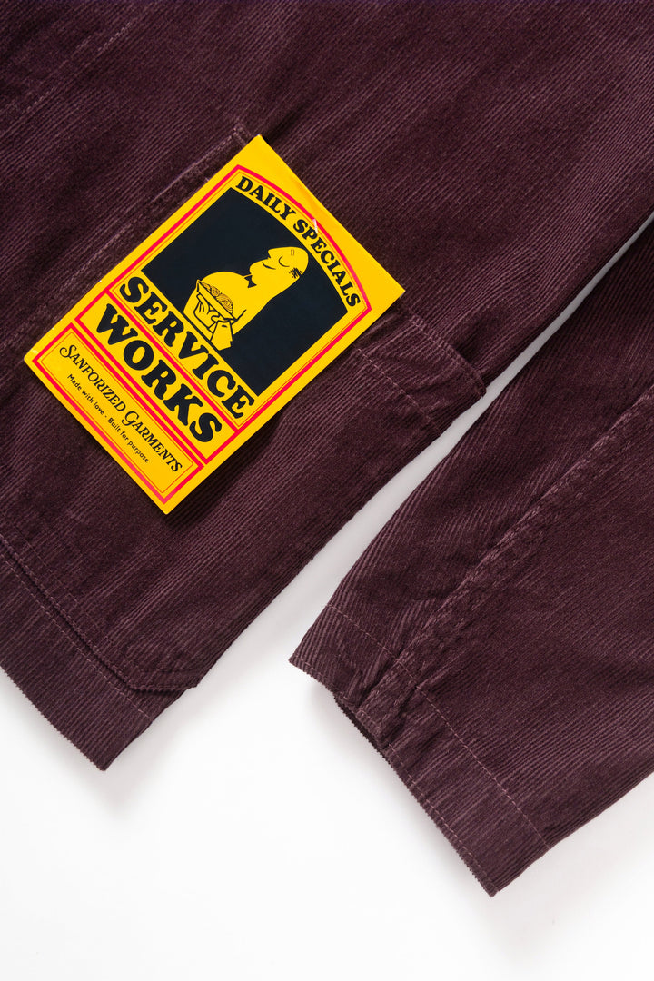Service Works -  Fine Cord Server Suit Jacket - Burgundy