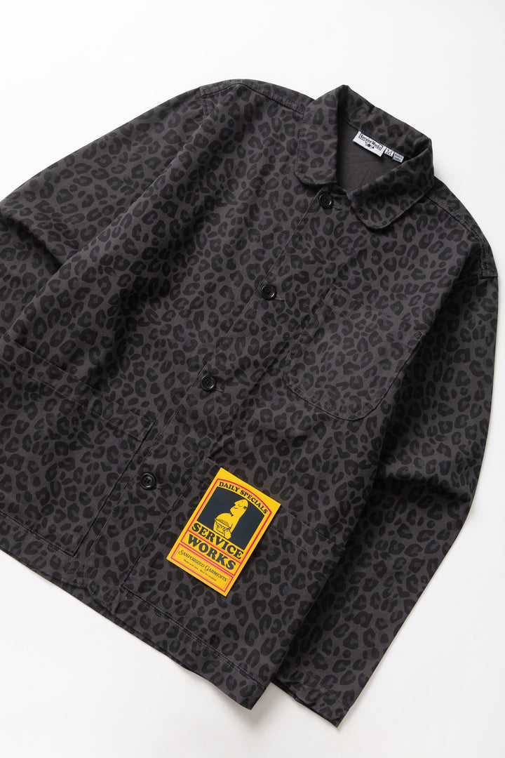 Service Works -  Patterned Easy Chef Shirt - Black Leopard