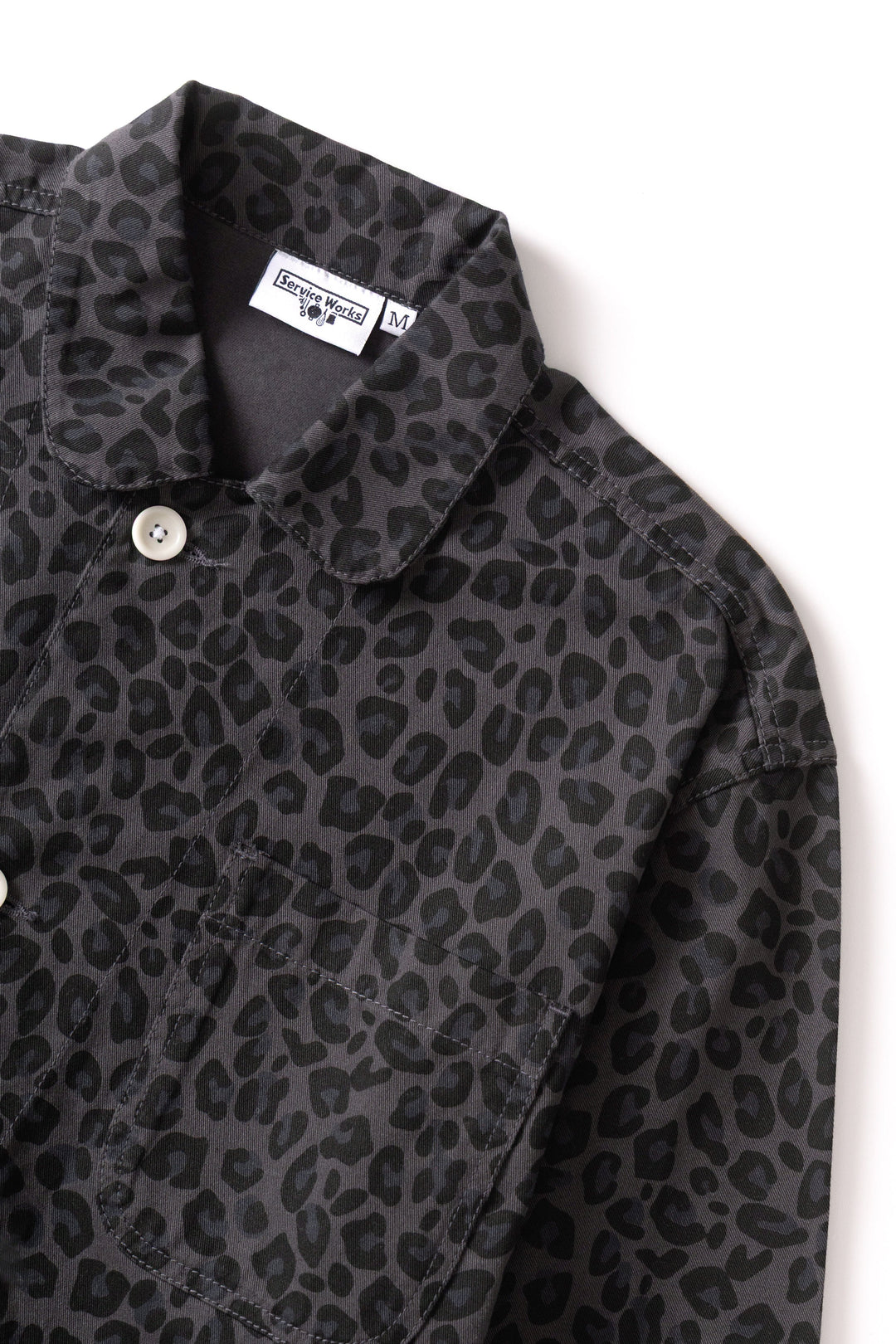 Service Works -  Patterned Easy Chef Shirt - Black Leopard