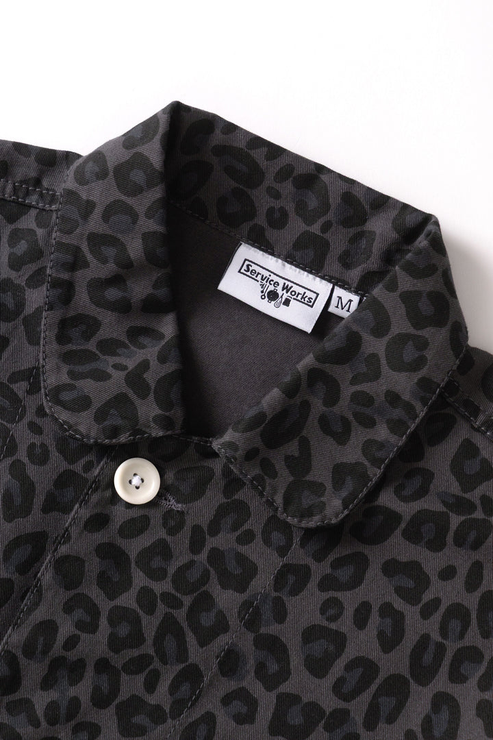 Service Works -  Patterned Easy Chef Shirt - Black Leopard