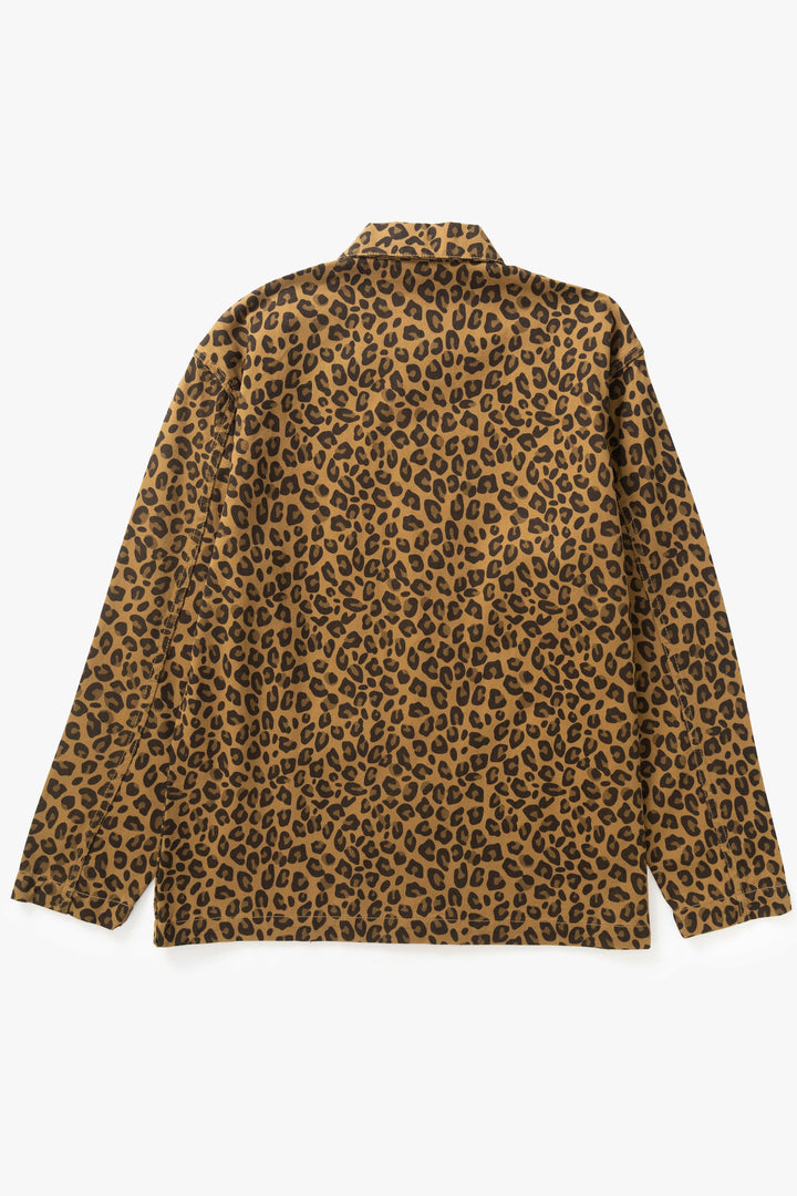 Service Works -  Patterned Easy Chef Shirt - Brown Leopard