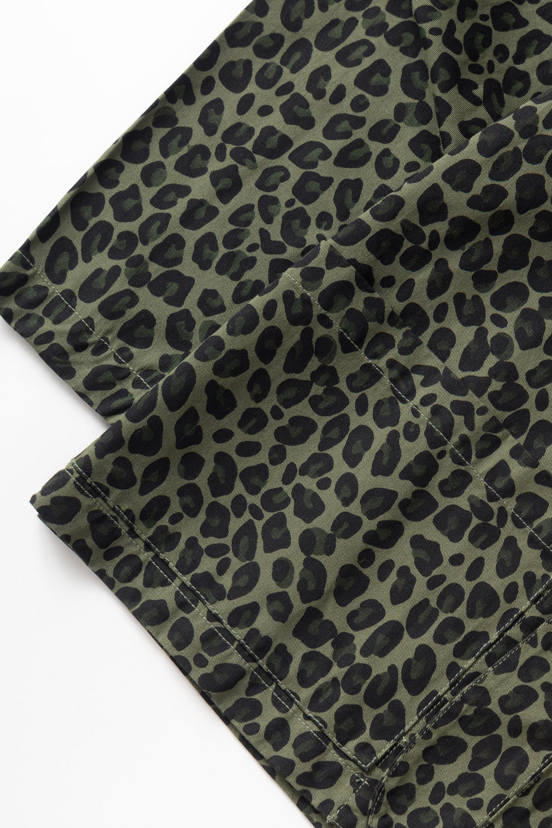 Service Works -  Patterned Easy Chef Shirt - Green Leopard