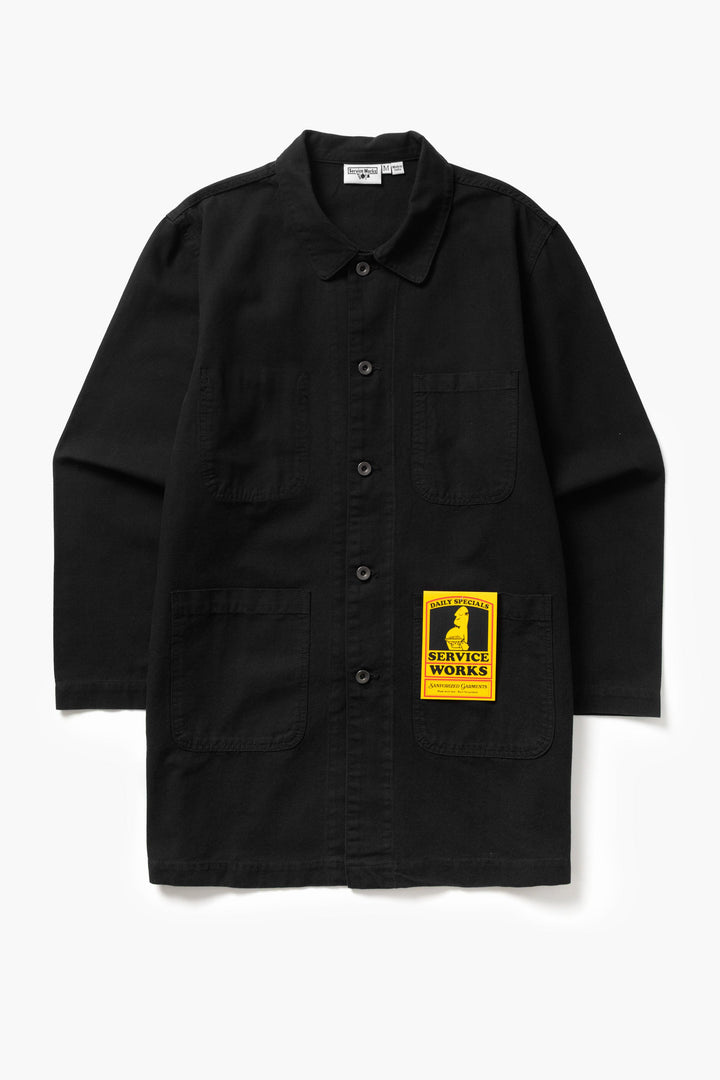 Service Works -  Canvas Long Shop Coat - Black