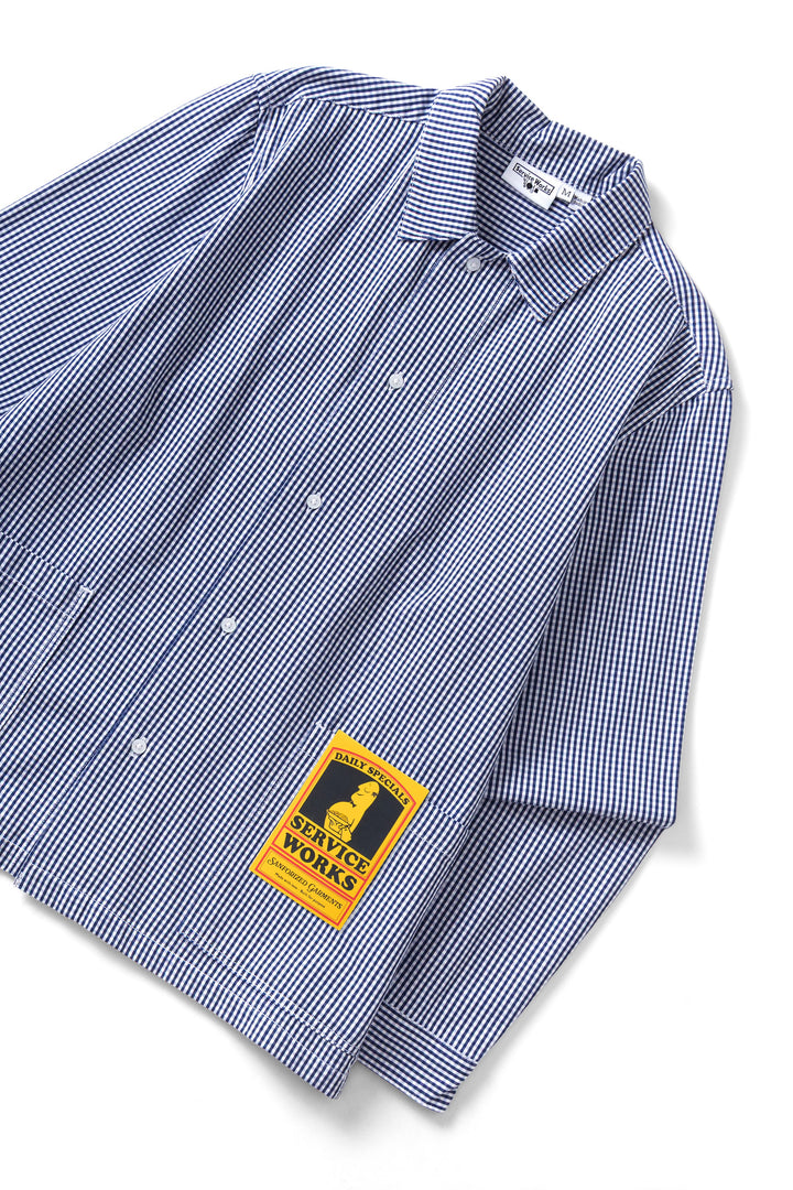 Service Works -  Gingham Waiter Shirt - Blue