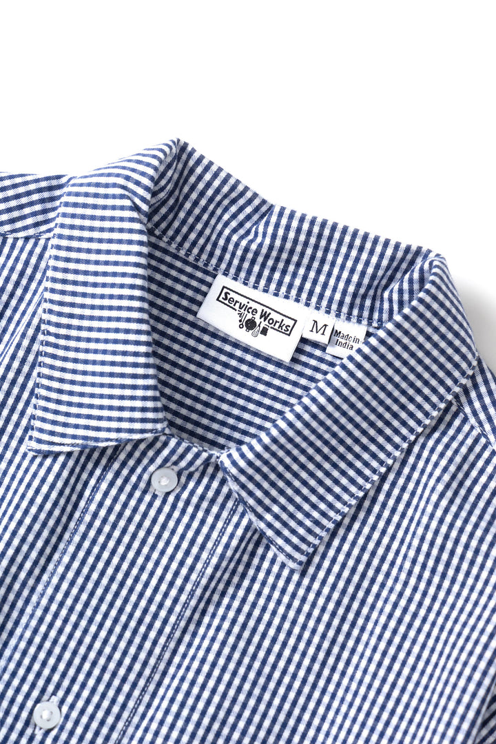Service Works -  Gingham Waiter Shirt - Blue