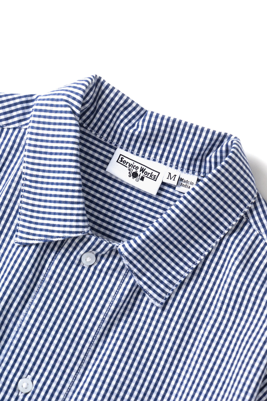 Service Works -  Gingham Waiter Shirt - Blue
