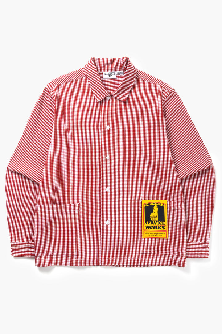 Service Works -  Gingham Waiter Shirt - Red