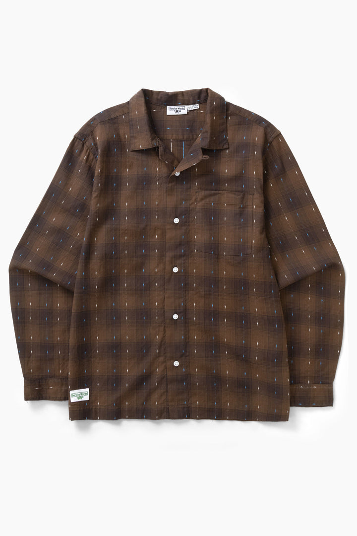 Service Works -  Drag Stitch Resort Shirt - Brown