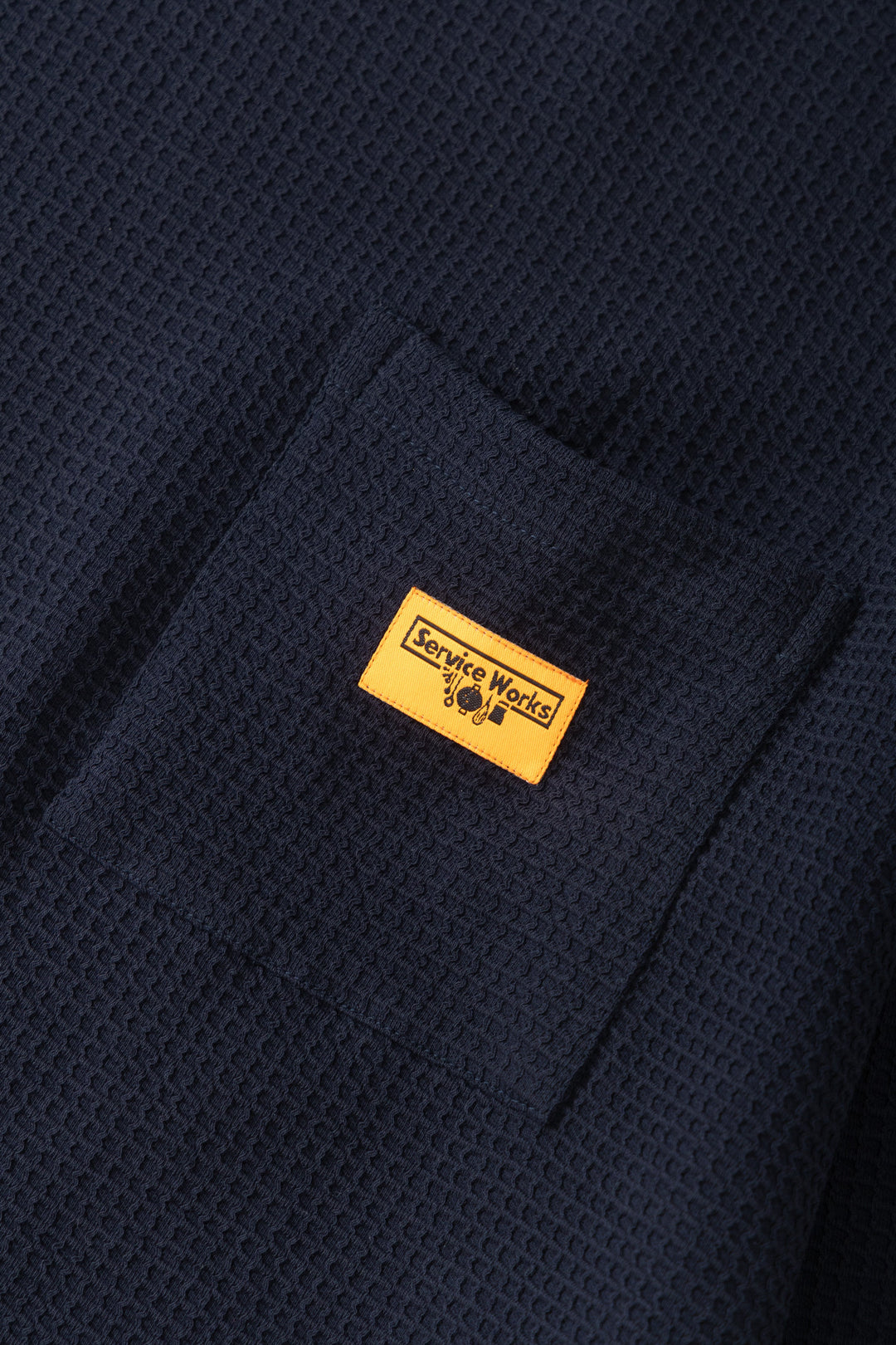 Service Works -  Waffle Contrast Thermal Long Sleeve Tee - Navy/Blue