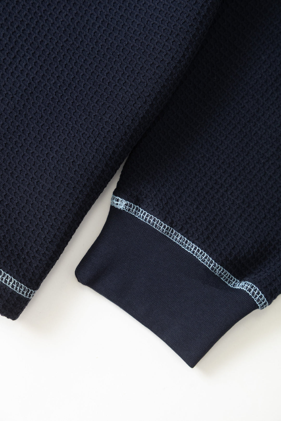 Service Works -  Waffle Contrast Thermal Long Sleeve Tee - Navy/Blue