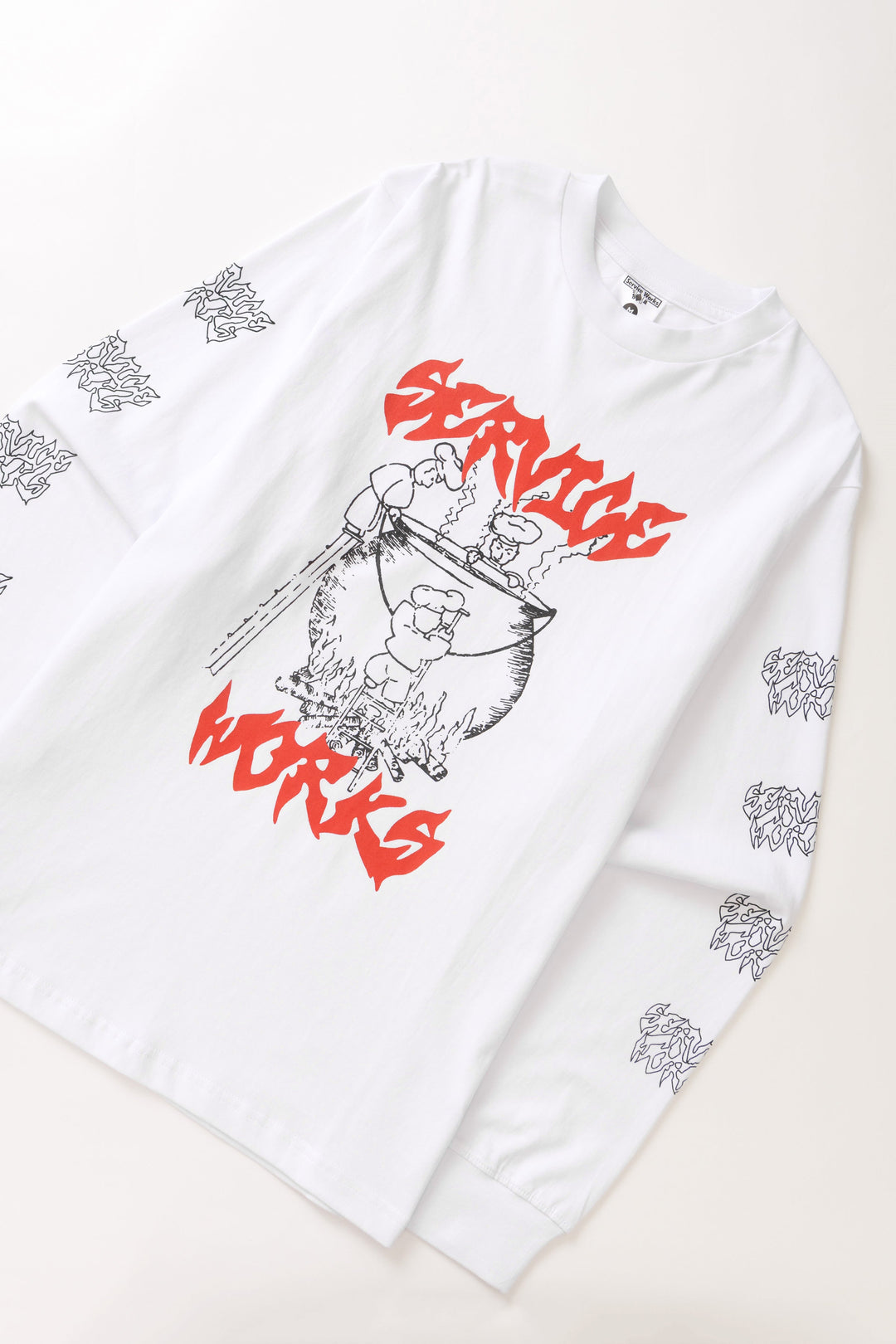 Service Works -  Boiling Point Long Sleeve Tee - White