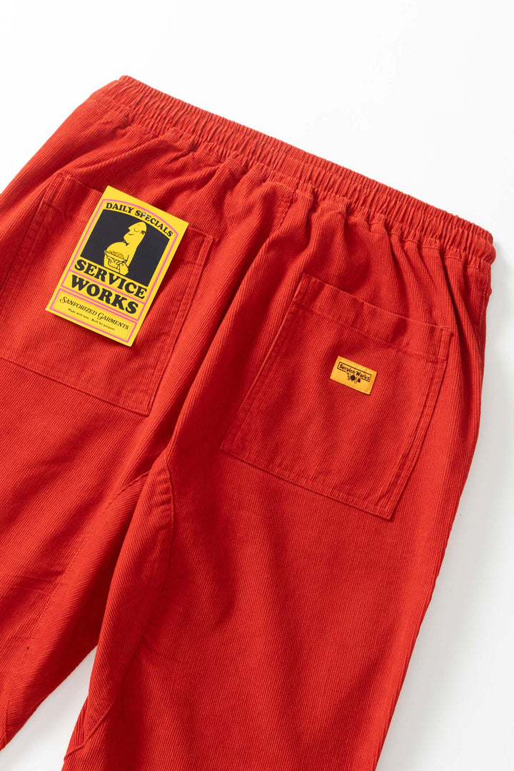 Service Works - Fine Cord Chef Pants - Red