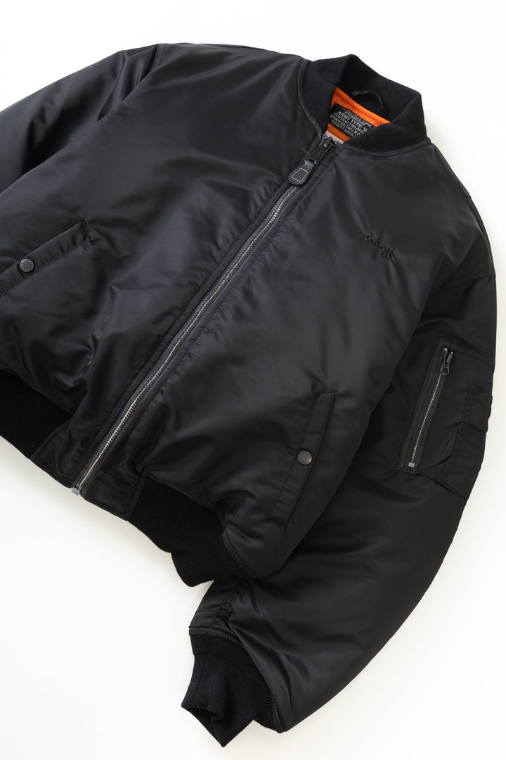 Schott N.Y.C - 90's Nylon Bomber Jacket - Black