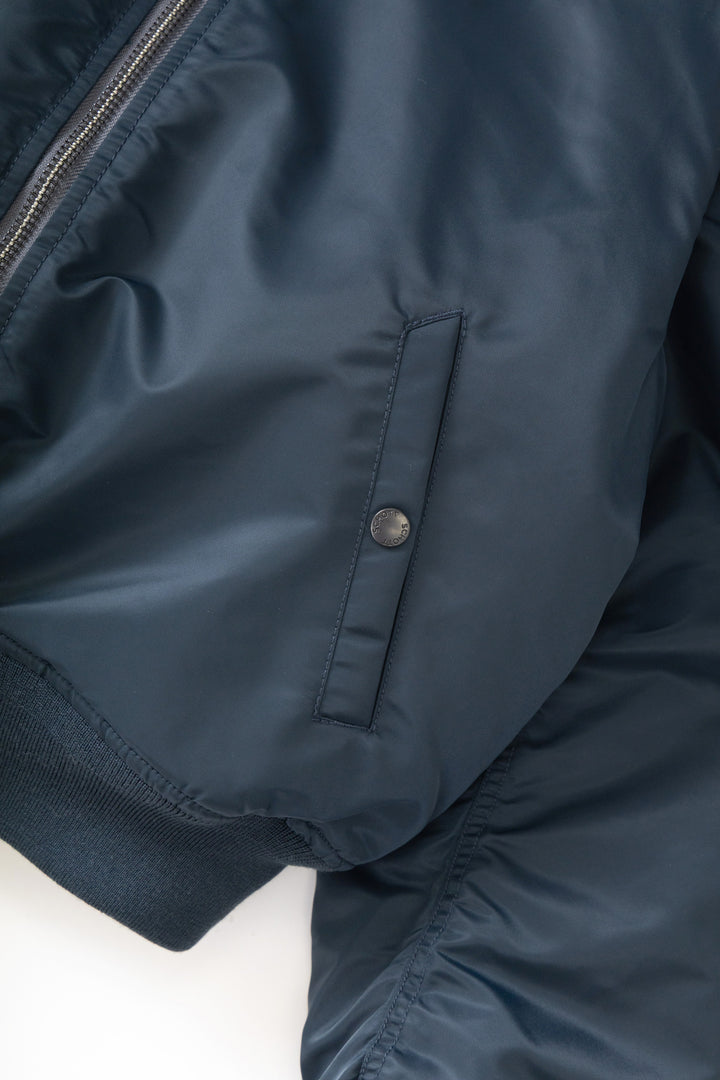 Schott N.Y.C - 90's Nylon Bomber Jacket - Navy