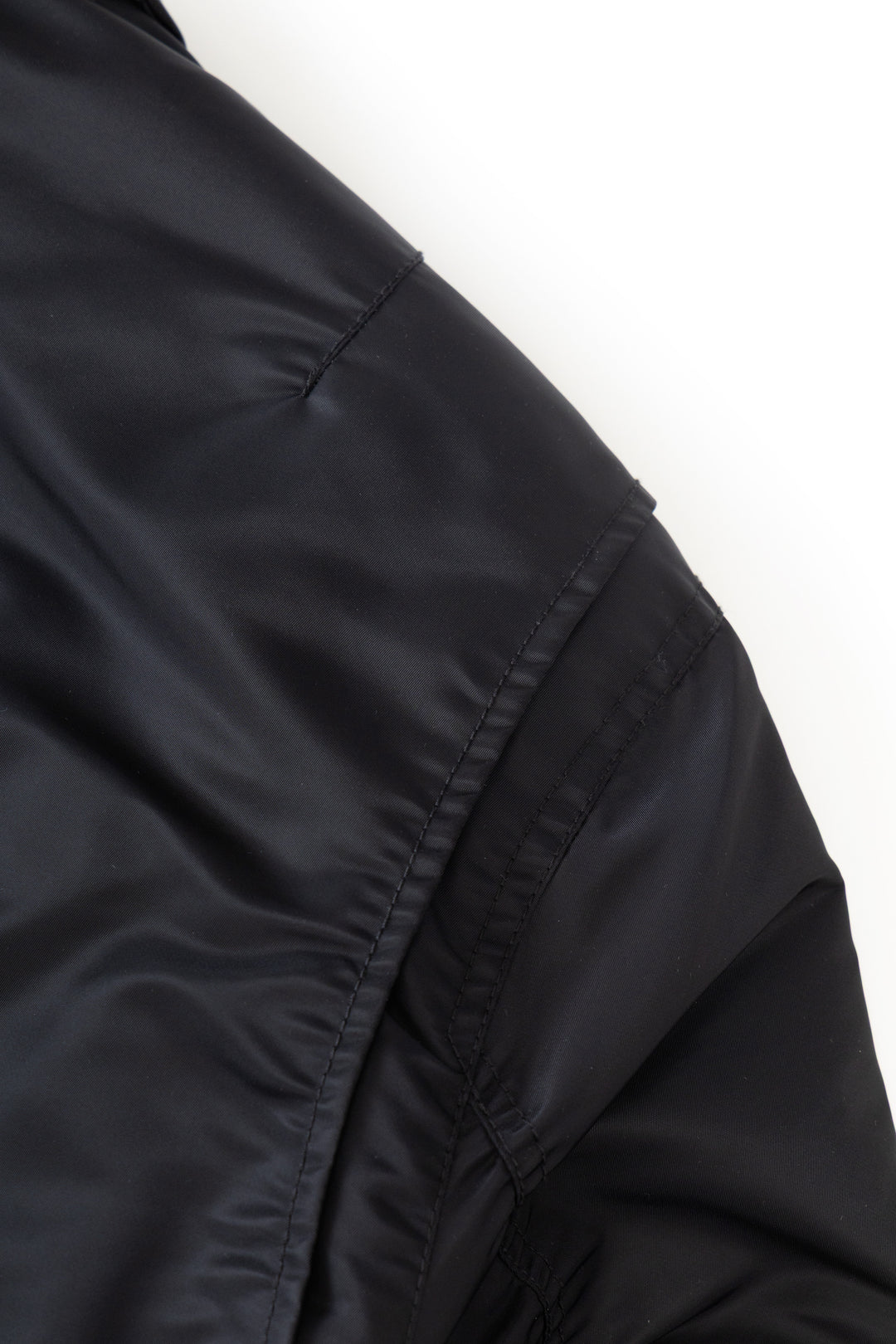 Schott N.Y.C - 90's Nylon Collared Bomber Jacket - Black