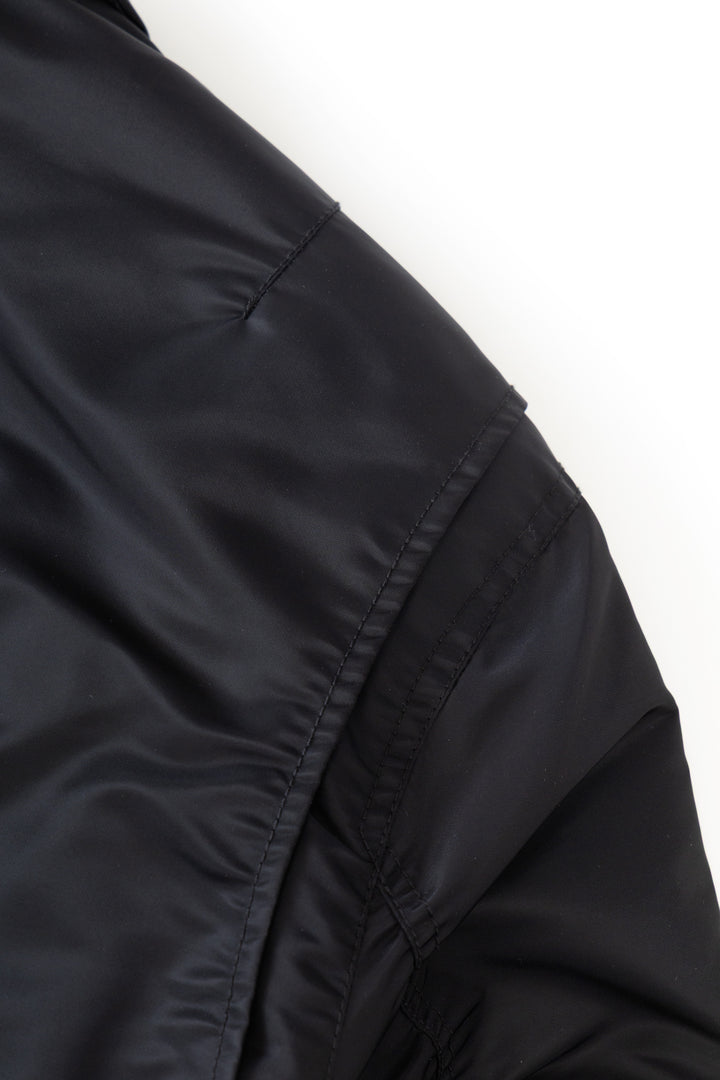 Schott N.Y.C - 90's Nylon Collared Bomber Jacket - Black