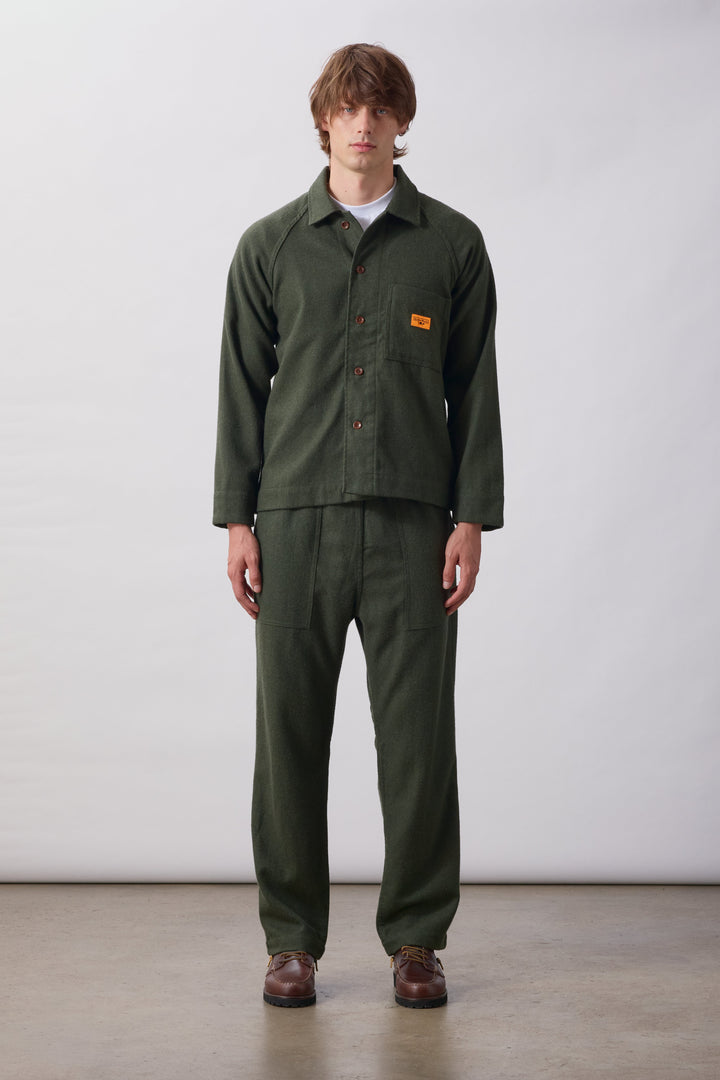 Service Works -  Flannel FOH Overshirt - Forest