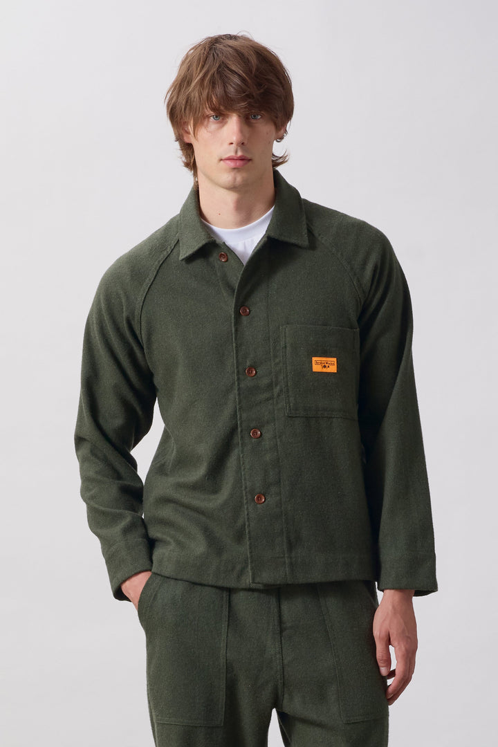 Service Works -  Flannel FOH Overshirt - Forest