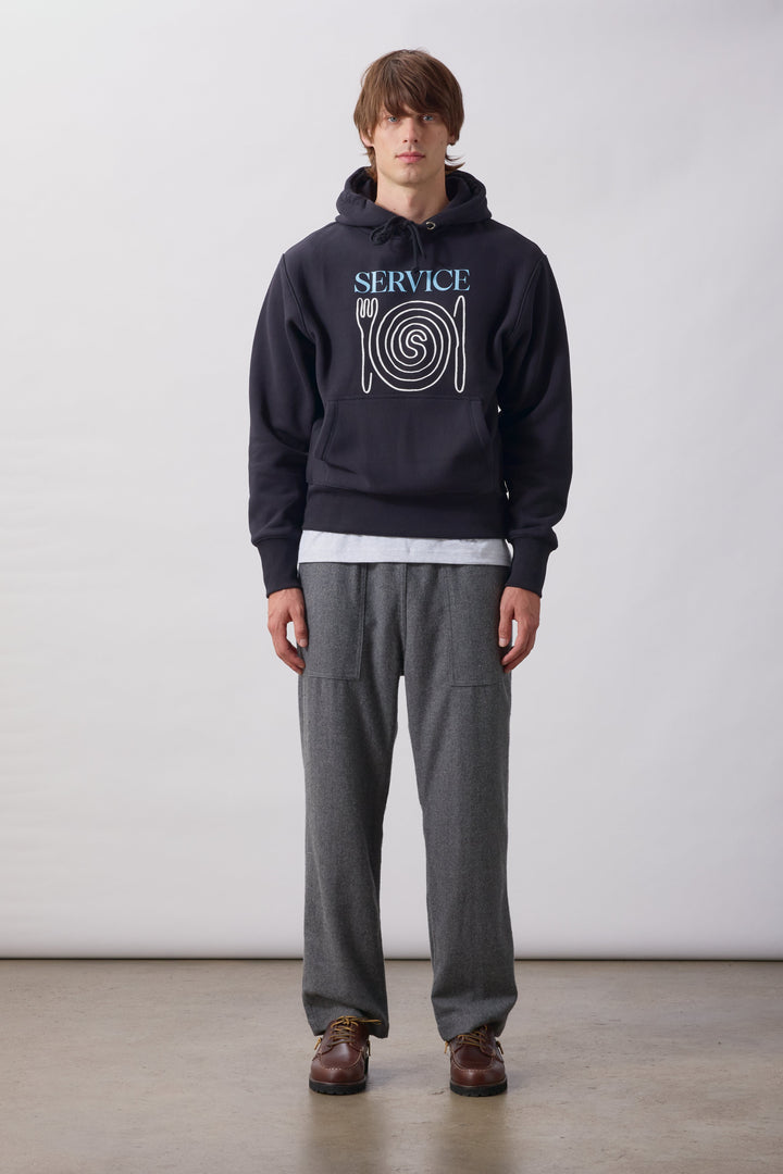 Service Works -  Spiral Hoodie - Black