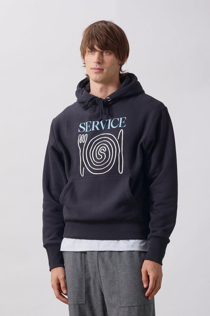 Service Works -  Spiral Hoodie - Black