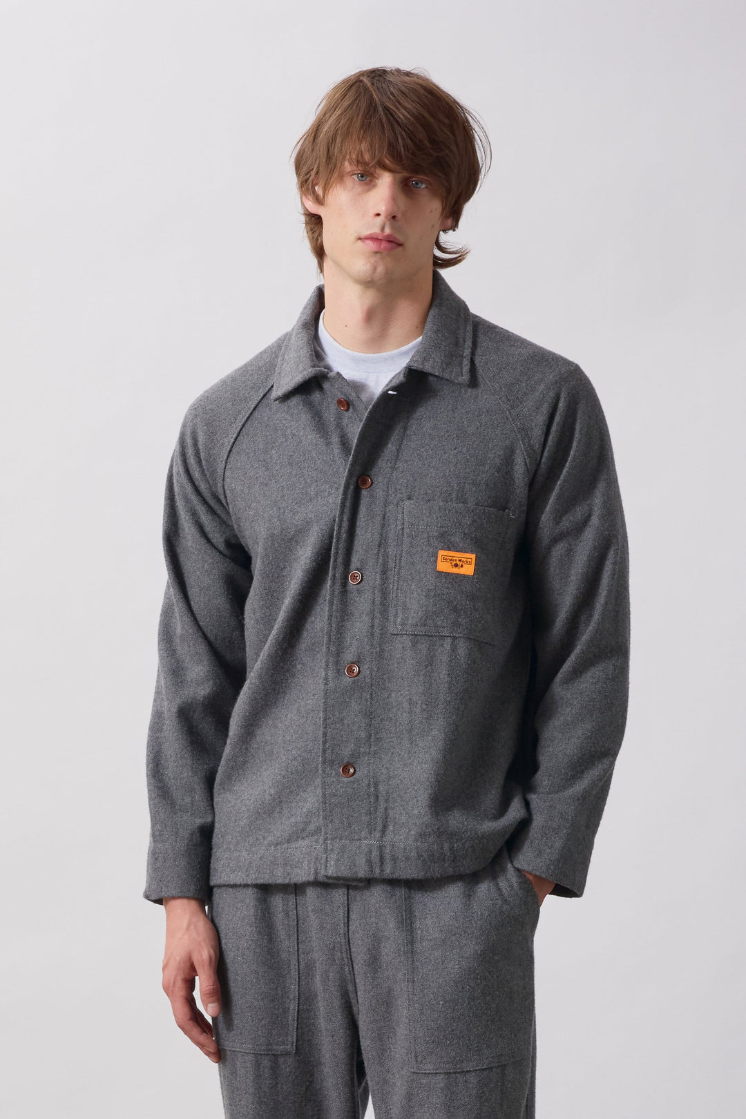 Service Works -  Flannel FOH Overshirt - Charcoal