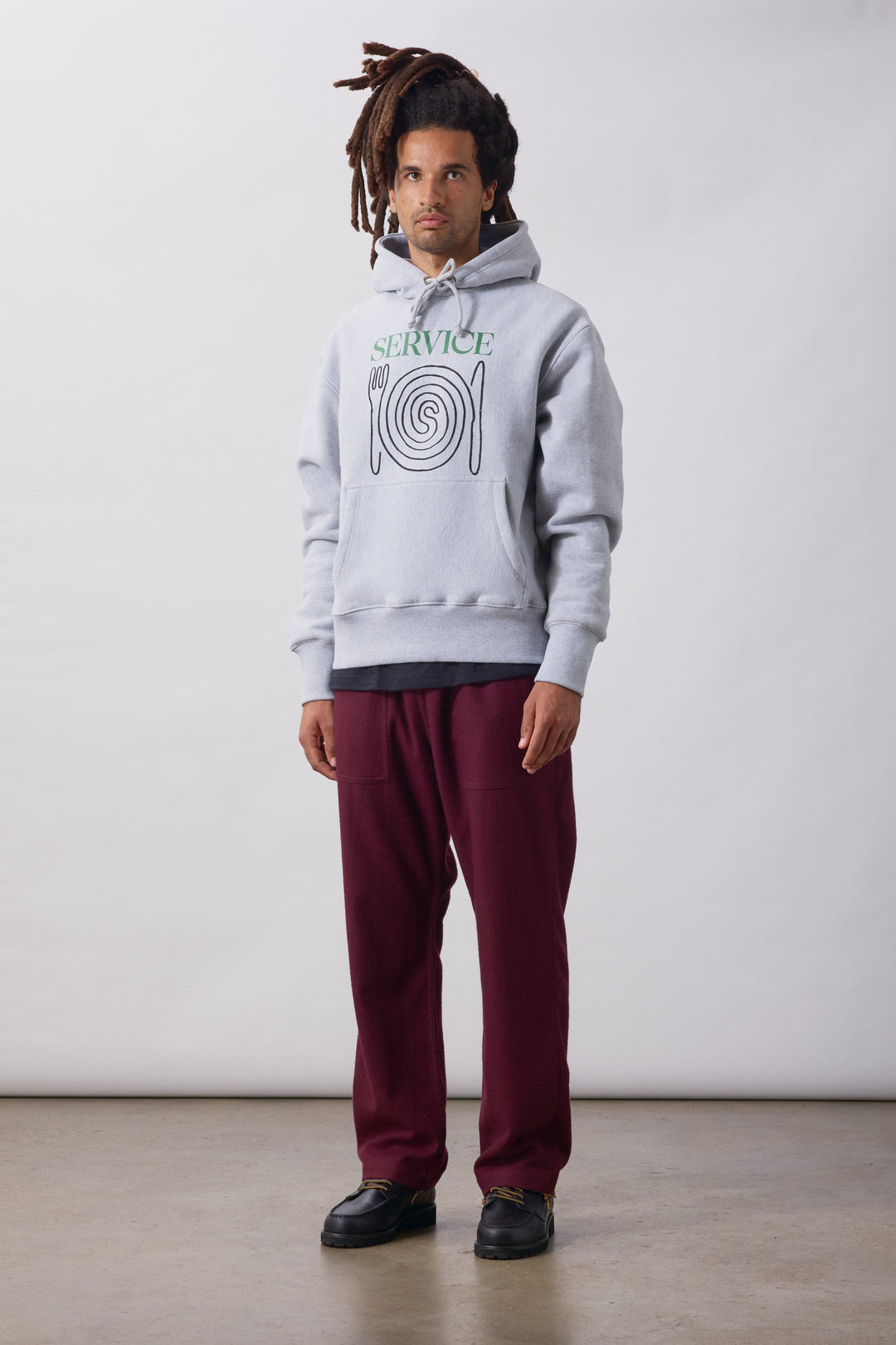 Service Works -  Spiral Hoodie - Heather Grey