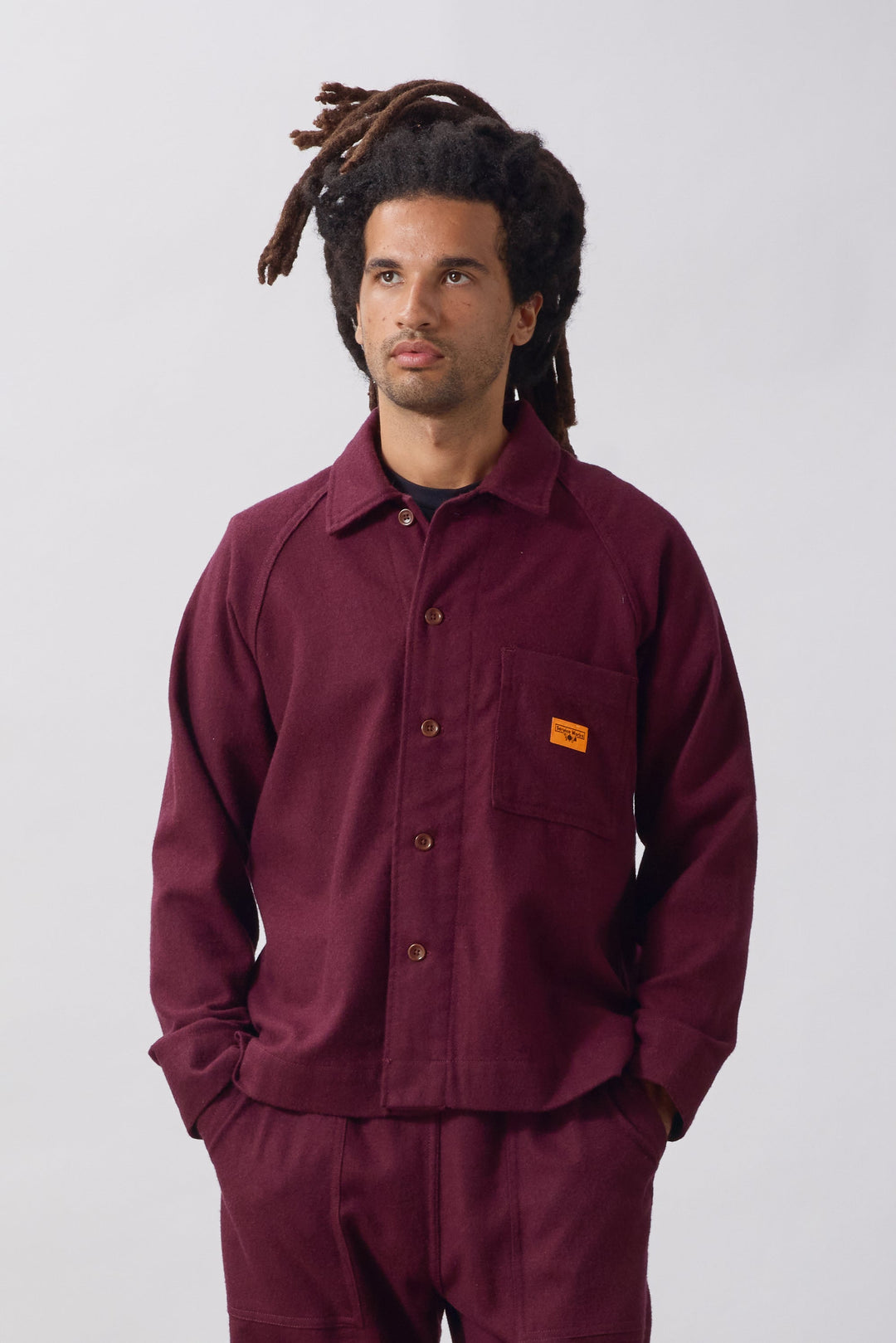 Service Works -  Flannel FOH Overshirt - Burgundy