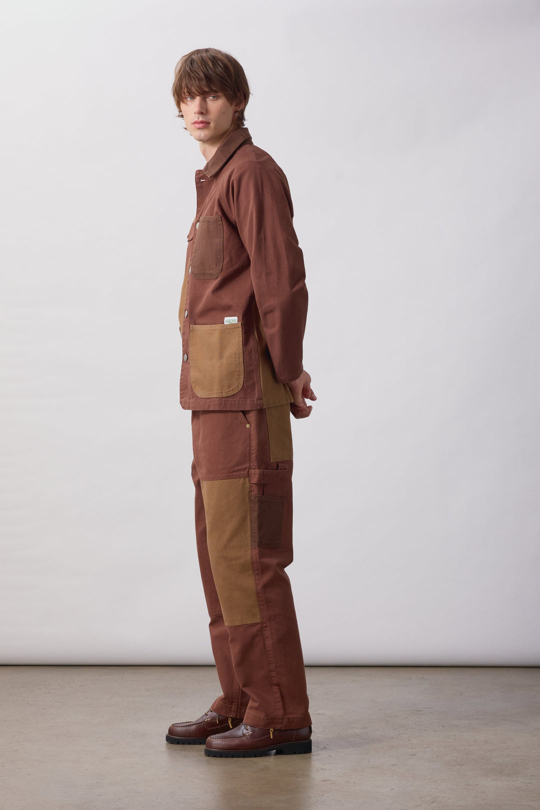 Service Works -  Patchwork Utility Chef Pants - Brown
