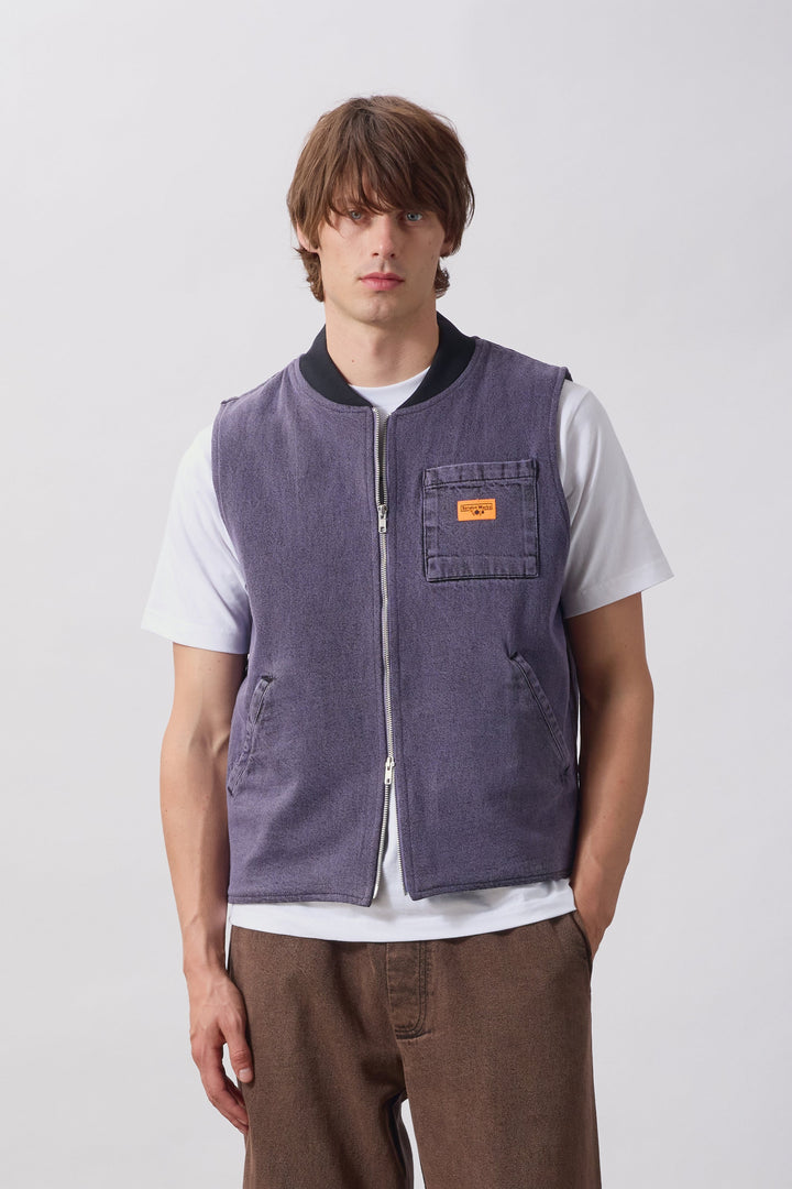 Service Works -  Over-Dyed Work Vest - Mauve